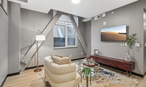 Living Room with Oversized Windows Living Room with Oversized Windows