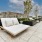 Rooftop seating area with water feature