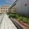 Rooftop seating area with water feature
